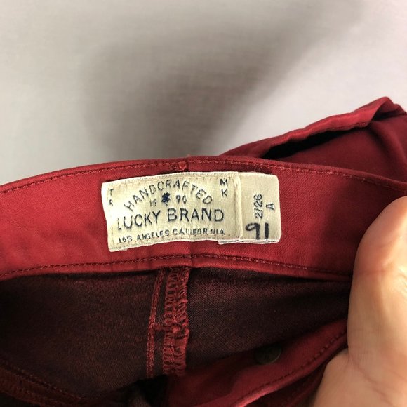 Lucky Brand Red Brooke Legging Jeans Size 26W - Picture 7 of 10